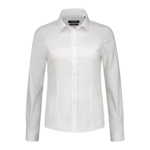 Fitted Stretch Blouse Hemd Damen Miniaturansicht