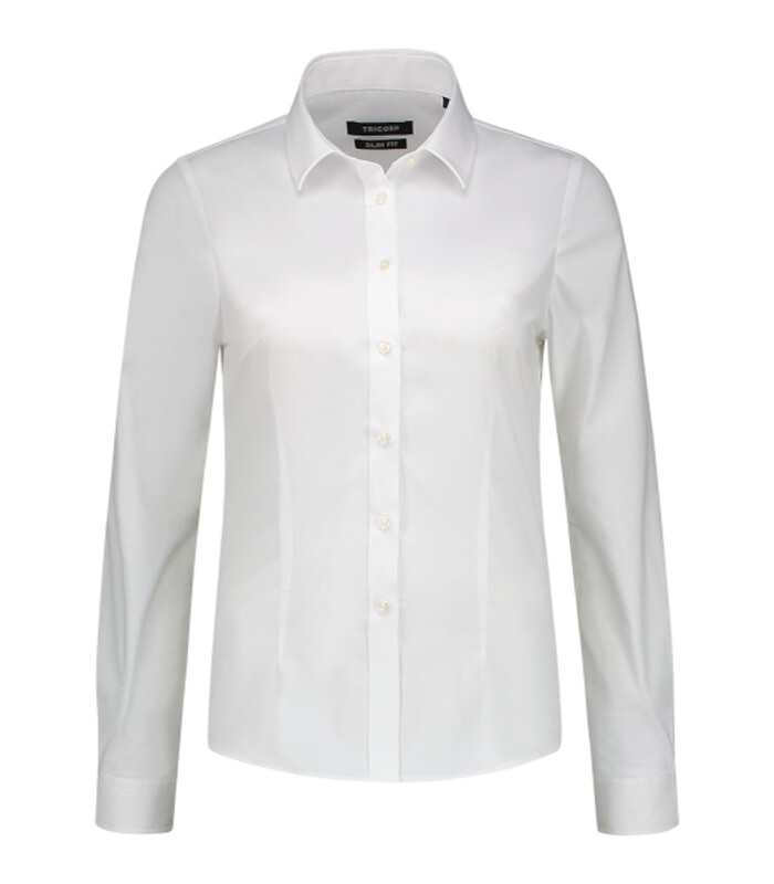 Fitted Stretch Blouse Hemd Damen Miniaturansicht