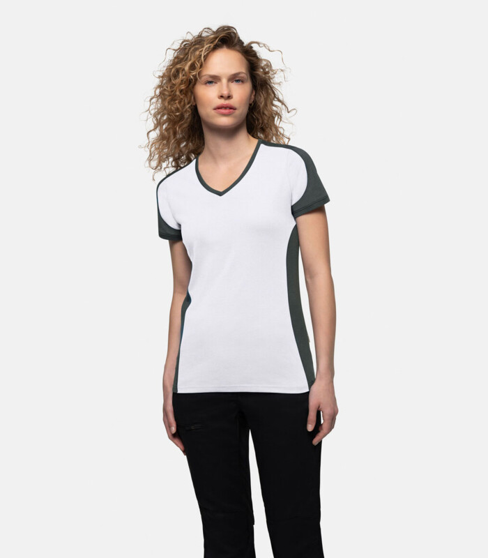 HAKRO Damen V-Shirt Contrast MIKRALINAR® Miniaturansicht