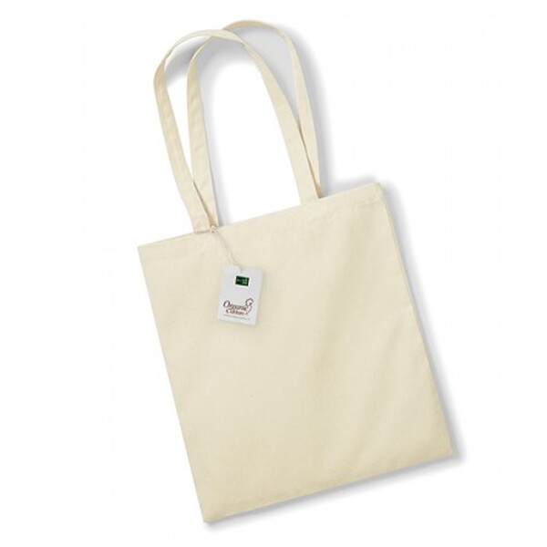 Bio-Baumwoll Beutel (lange Henkel) / Tragetasche Miniaturansicht